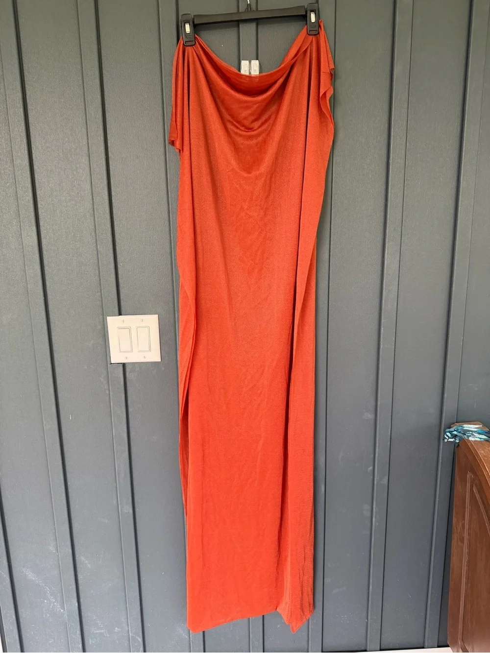 9 - Burnt Orange Chiffon Table Runners - 10’ x 30” each